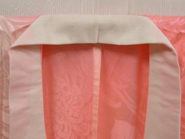 Photo6: 5326T14z630  Japanese Kimono Silk FURISODE JUBAN Chrysanthemum Pink (6)
