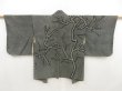 Photo1: 5327T04z710 Vintage Japanese Kimono Silk SHIBORI HAORI Branch Black (1)