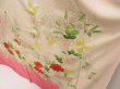 Photo4: 5327T13z1140 Vintage Japanese Kimono Silk FURISODE Peacock Light pink (4)