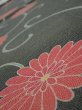 Photo4: 4L02z60  Japanese Kimono Silk  FABRIC Chrysanthemum Black 47.2x14.6 (4)