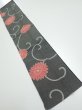 Photo1: 4L10z  Japanese Kimono Silk  FABRIC Chrysanthemum Black (1)