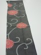 Photo4: 4L10z  Japanese Kimono Silk  FABRIC Chrysanthemum Black (4)
