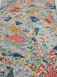 Photo1: 4L02z60  Japanese Kimono Silk  FABRIC Noshi Off-white 43.7x14.8 (1)