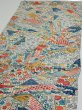 Photo3: 4L02z60  Japanese Kimono Silk  FABRIC Noshi Off-white 43.7x14.8 (3)