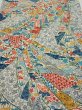 Photo1: 4L06z90  Japanese Kimono Silk  FABRIC Noshi Off-white 65.7x14.8 (1)