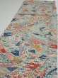 Photo3: 4L06z90  Japanese Kimono Silk  FABRIC Noshi Off-white 65.7x14.8 (3)
