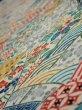 Photo4: 4L07z50  Japanese Kimono Silk  FABRIC Noshi Off-white 61.4x7.7 (4)