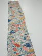Photo3: 4L08z50  Japanese Kimono Silk  FABRIC Noshi Off-white 61.0x7.7 (3)