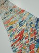 Photo1: 4L09z50  Japanese Kimono Silk  FABRIC Noshi Off-white 82.7x6.9 (1)