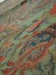 Photo4: 4L02z60  Japanese Kimono Silk  FABRIC Phoenix Dull green 41.3x14.4 (4)