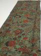 Photo3: 4L04z90  Japanese Kimono Silk  FABRIC Phoenix Dull green 64.6x14.4 (3)