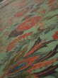 Photo4: 4L05z90  Japanese Kimono Silk  FABRIC Phoenix Dull green 64.6x14.4 (4)