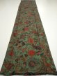 Photo5: 4L06z90  Japanese Kimono Silk  FABRIC Phoenix Dull green 64.6x14.4 (5)