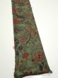 Photo2: 4L07z40  Japanese Kimono Silk  FABRIC Shishi Dull green 58.7x7.1 (2)
