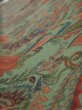 Photo4: 4L07z40  Japanese Kimono Silk  FABRIC Shishi Dull green 58.7x7.1 (4)