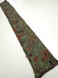 Photo5: 4L07z40  Japanese Kimono Silk  FABRIC Shishi Dull green 58.7x7.1 (5)