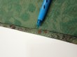 Photo6: 4L07z40  Japanese Kimono Silk  FABRIC Shishi Dull green 58.7x7.1 (6)