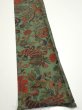 Photo2: 4L08z40  Japanese Kimono Silk  FABRIC Shishi Dull green 56.7x7.3 (2)