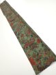 Photo5: 4L08z40  Japanese Kimono Silk  FABRIC Shishi Dull green 56.7x7.3 (5)