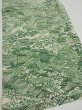 Photo2: 4L01z60  Japanese Kimono Silk  FABRIC Edo town Green 39.8x14.6 (2)