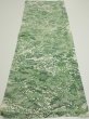 Photo5: 4L01z60  Japanese Kimono Silk  FABRIC Edo town Green 39.8x14.6 (5)