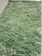 Photo3: 4L02z60  Japanese Kimono Silk  FABRIC Edo town Green 39.8x14.6 (3)