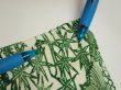 Photo8: 4L02z60  Japanese Kimono Silk  FABRIC Edo town Green 39.8x14.6 (8)