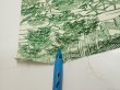 Photo6: 4L03z100  Japanese Kimono Silk  FABRIC Edo town Green 65.4x14.6 (6)