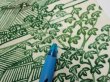 Photo6: 4L04z100  Japanese Kimono Silk  FABRIC Edo town Green 65.0x14.4 (6)