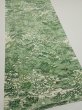 Photo2: 4L06z100  Japanese Kimono Silk  FABRIC Edo town Green 64.6x14.4 (2)