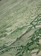 Photo4: 4L06z100  Japanese Kimono Silk  FABRIC Edo town Green 64.6x14.4 (4)