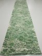 Photo5: 4L06z100  Japanese Kimono Silk  FABRIC Edo town Green 64.6x14.4 (5)