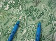 Photo8: 4L06z100  Japanese Kimono Silk  FABRIC Edo town Green 64.6x14.4 (8)