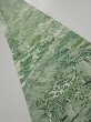 Photo1: 4L07z50  Japanese Kimono Silk  FABRIC Edo town Green 61.4x7.5 (1)