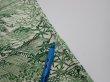 Photo5: 4L07z50  Japanese Kimono Silk  FABRIC Edo town Green 61.4x7.5 (5)