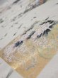 Photo4: 3R02z50  Japanese Kimono Silk  FABRIC Flowers Off-white 39.4x14.6 (4)