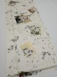 Photo2: 3R06z80  Japanese Kimono Silk  FABRIC Flowers Off-white 64.2x14.6 (2)