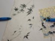Photo6: 3R06z80  Japanese Kimono Silk  FABRIC Flowers Off-white 64.2x14.6 (6)