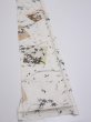 Photo2: 3R08z40  Japanese Kimono Silk  FABRIC Flowers Off-white 57.5x7.3 (2)