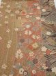 Photo1: 3R02z60  Japanese Kimono Silk  FABRIC Sakura Light brown 42.5x15.0 (1)