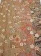 Photo1: 3R03z90  Japanese Kimono Silk  FABRIC Sakura Light brown 65.4x15.2 (1)