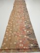 Photo5: 3R03z90  Japanese Kimono Silk  FABRIC Sakura Light brown 65.4x15.2 (5)