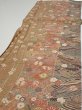 Photo3: 3R04z90  Japanese Kimono Silk  FABRIC Sakura Light brown 64.6x15.2 (3)