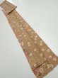 Photo1: 3R09z60  Japanese Kimono Silk  FABRIC Sakura Light brown 81.9x7.5 (1)