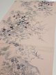 Photo3: 3R01z60  Japanese Kimono Crepe Silk  FABRIC Flowers Light pink 44.1x15.2 (3)