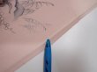 Photo9: 3R01z60  Japanese Kimono Crepe Silk  FABRIC Flowers Light pink 44.1x15.2 (9)