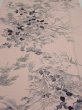 Photo1: 3R04z90  Japanese Kimono Crepe Silk  FABRIC Flowers Light pink 63.8x15.0 (1)