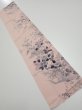 Photo1: 3R10z30  Japanese Kimono Crepe Silk  FABRIC Flowers Light pink 34.6x7.5 (1)