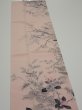 Photo4: 3R10z30  Japanese Kimono Crepe Silk  FABRIC Flowers Light pink 34.6x7.5 (4)