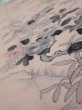 Photo5: 3R10z30  Japanese Kimono Crepe Silk  FABRIC Flowers Light pink 34.6x7.5 (5)